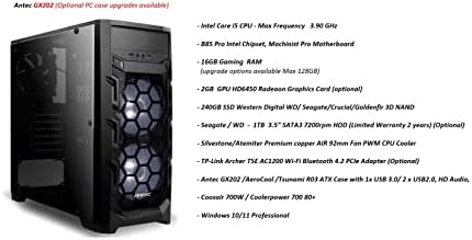 Intel Core i5 PC Desktop/Gaming/Office @3,9GHz, 16 GB RAM, WIN 10 Pro