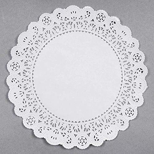 Round White Normandy Lace Paper Graria 100 contagem