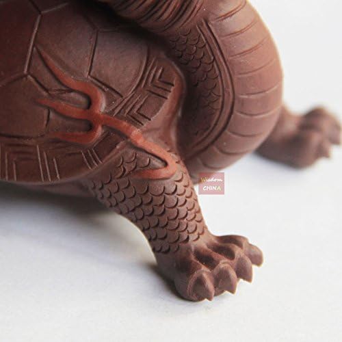 Decoração de argila roxa e chinesa de argila zisha de dragão artesanal Turtle Zi Ni Tea Pet