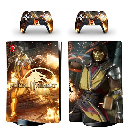 Jogo Mortal Best Ninja Kombat PS4 ou PS5 Skin Skinper para PlayStation 4 ou 5 Console e 2 Controllers Decal Vinyl V6409