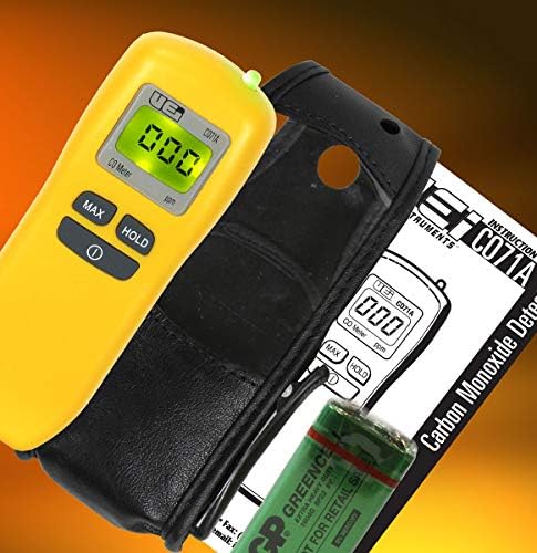 UEI Test Instruments Co71a Detector de monóxido de carbono digital de carbono, medidor de CO portátil 0 ～ 999ppm Range, monóxido de carbono com alertas visuais e audíveis, co -testador com bateria