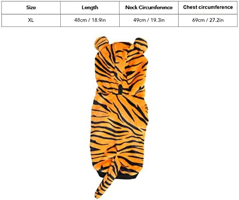 Fantasia de figurino de pet halloween cão tigre cã cosplay moletom molho de capuz engraçado cofre cosplay tigre roupas halloween