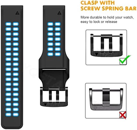 Murve Smart Watch Band Straps para Garmin Fenix ​​7x, Fenix ​​6x, 3HR, Fenix ​​5x, Descent Mk2, Enduro, Bracelete Delta Tactix Pulseira