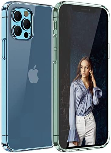 Otyui iPhone 12 Pro Case Clear, iPhone 12 Case de silicone Slim Fino Flor flexível TPU Gel Borracha Caixa de proteção à