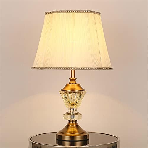 Luminária de mesa de cristal grossa quarto de cabeceira de cabeceira de cabeceira de cabeceira decoração de lâmpada