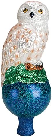 Capinhos de Natal do Velho Mundo Ornamentos de vidro soprados para a coruja da árvore de Natal