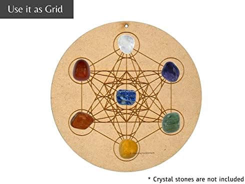 Amazing Gemstone 6 Metatron Cube Geometria Sagrada Arte da parede Cum