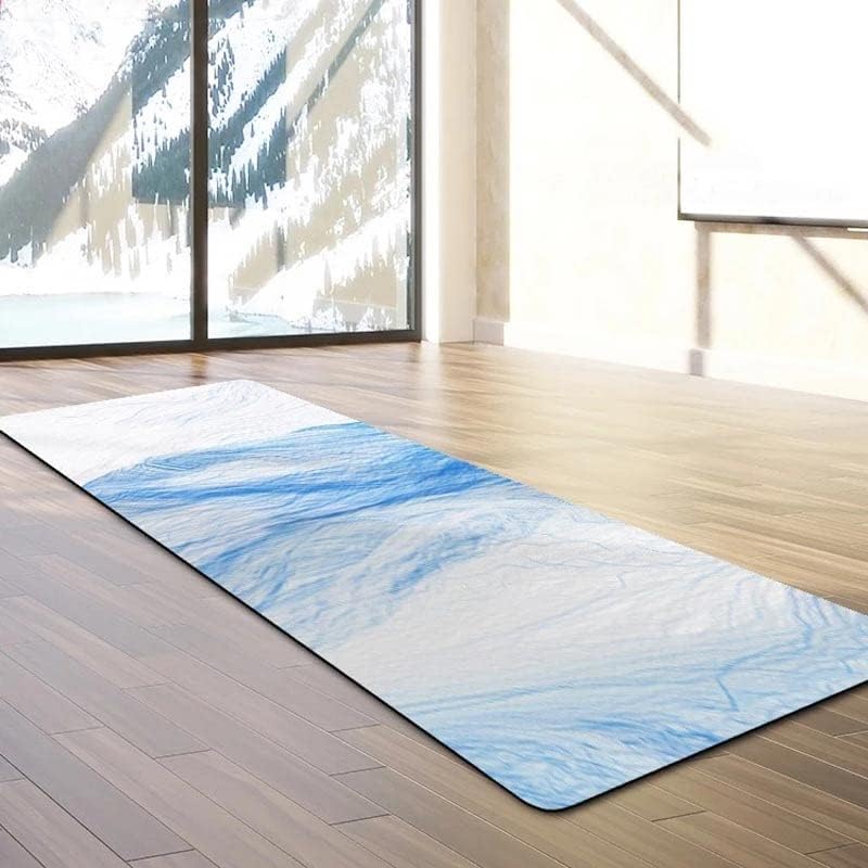 EODNSOFN Múltiplo usa tapetes de ioga de 1,5 mm de camurça de camurça de borracha de borracha de 1,5 mm portátil e dobrável tapete de fitness portátil e dobrável
