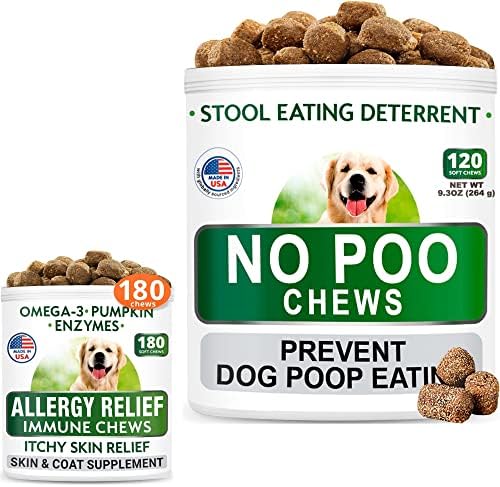 Sem cocô de guloseimas + alergia pacote de guloseimas para cães - banheiras comendo impedimento + coceira no alívio