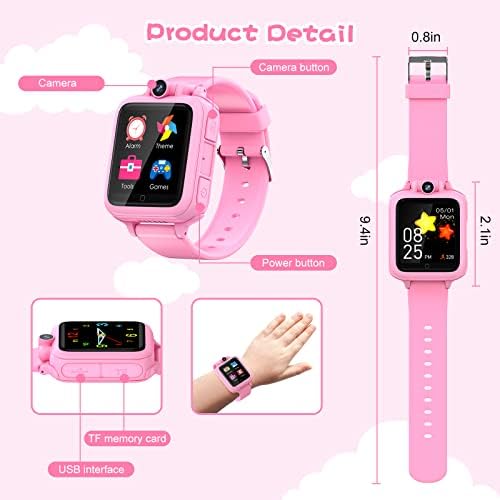 Lterfear Smart Watch for Kids, Kids Watch With 14 Games HD Touch Screen Camera Alarme Music Playlet Calculadora Calendário