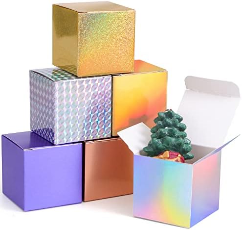 Szychen 50pcs 2x2x2in caixas de presente, caixas de favor de papel, adequadas para pequenos presentes, chocolates de doces,