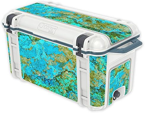 MightySkins Skin Compatível com otterbox Venture 65 QT Cooler - mármore teal | Tampa protetora, durável e exclusiva do encomendamento de vinil | Fácil de aplicar | Feito nos Estados Unidos