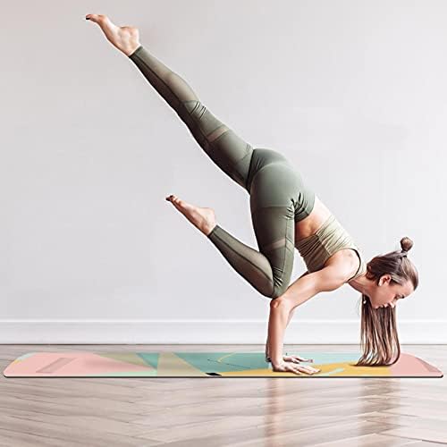 Yoga Mat simples abstrato fofo eco amigável sem deslizamento tapete de exercício para pilates e exercícios de piso
