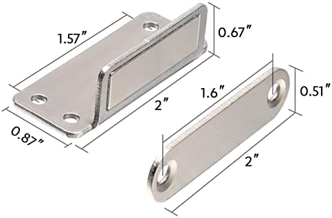 Mousike Double Magnetic Door Catch ， 60 lb ímãs de porta de porta de aço inoxidável com um forte magnético para armário de armário de armário de armário de armário de armário de armário