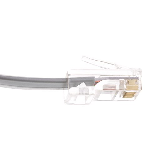 Cabo telefônico de 7 pés de 7 pés, conectores de ouro rj45, 8p / 8c, cetim de prata, 28awg, reto, cabo de telefone RJ45