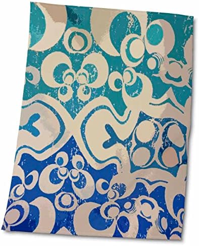 3drose florene padrão abstrato - teal azul - toalhas