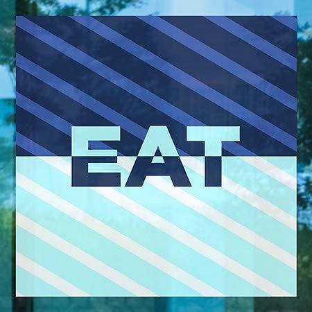 CGSignLab | Janela Eat -Stripes Blue se apega | 5 x5