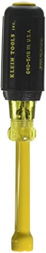 Klein Tools 640-5/16 5/16 polegadas de porca revestida com eixo oco de 3 polegadas e alça de alça de almofada