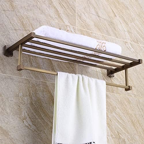 Toalheiros Fazrpip, trilhos de toalha de toalha de banheiro, suporte de toalha montado na parede, hardware do banheiro, toalha de toalha de cobre, suporte de toalha europeia/60cm