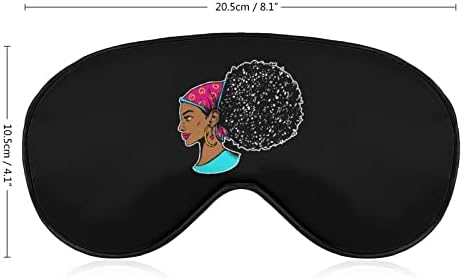 Máscara ocular das mulheres negras afro -americanas com alça ajustável para homens e mulheres noite de viagem para dormir uma soneca