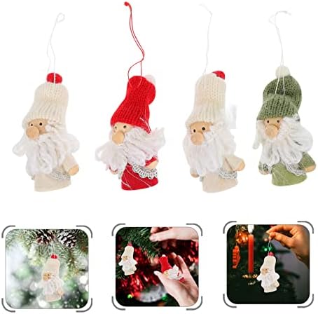 Nuobester Papai Noel Ornamentos de 4pcs Árvore de Natal pendurada Ornamentos de Papai Noel Mini Ornamentos de Partem