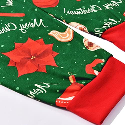 Família combinando roupas de dormir de Natal, roupas de dormir de Natal para a família Combationamento de pajamas de natal de