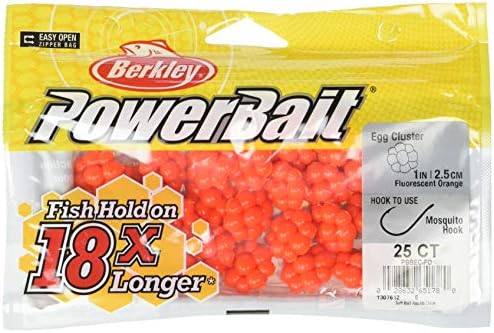 Berkley Powerbait Trout/Steelhead Ovo Clowers Orange Fluorescent,