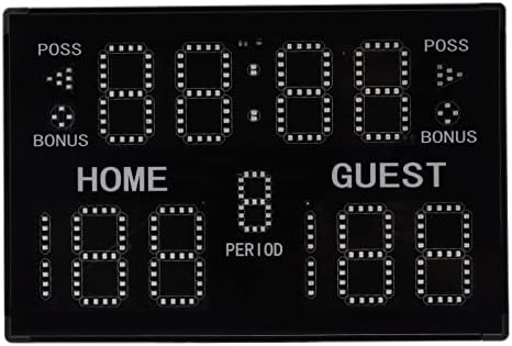 Demeras Tabletop Scoreboard eletrônico, placar eletrônico de múltiplas esportes 100 - 240V LED leve LED 11 dígitos para vôlei de basquete
