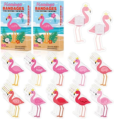 WeewooDay 10 estilo Flamingo Crianças Bandagens em massa com tema de verão impermeabilizado de desenhos animados de desenhos animados