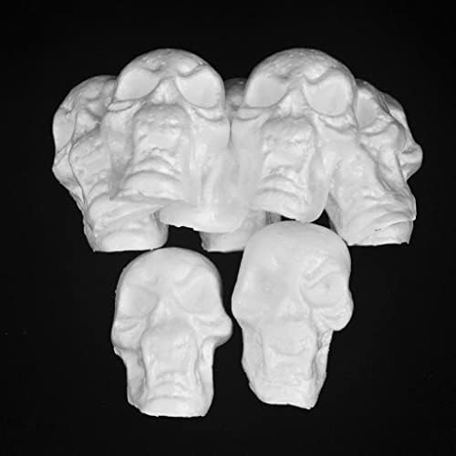 Mispro 10 peças traseiras planas Halloween Skull isofoam Ornamentos de espuma