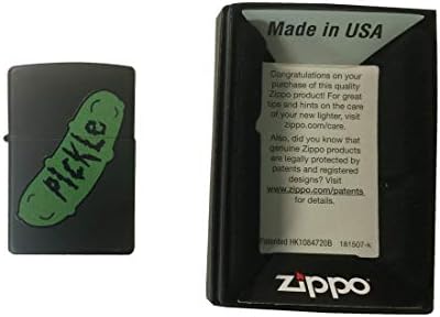 Zippo Custom Flight - paródia de desenho animado verde fosco preto