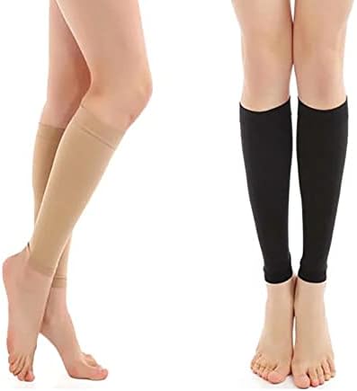CCBUY 1 par de aquecedores de pernas de alívio Mangas de bezerro de compressão meias elásticas de suporte da perna