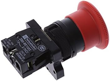 Redriver 22mm NC N/C Red Cogumelo de emergência interruptor Push Butchet 600V 10A