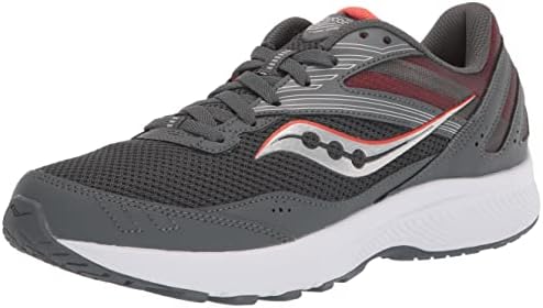 Saucony Men's Cohesion 15 Running Sapath, Shadow/Poppy, 9.5