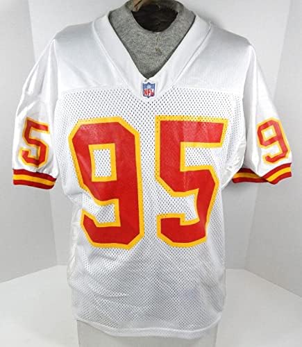Kansas City Chiefs 95 Jogo emitiu White Jersey 46 DP34363 - Jerseys de Jerseys usados ​​na NFL não assinada