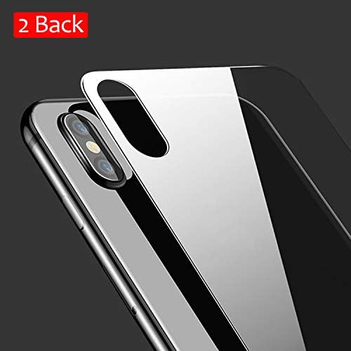 Protetor de tela traseira jingoobon compatível com iPhone XS/iPhone X [2-Pack], vidro traseiro [3D Touch] Temper Glass Film Antineprint/Scratch Compatible com iPhonexs/iPhonex