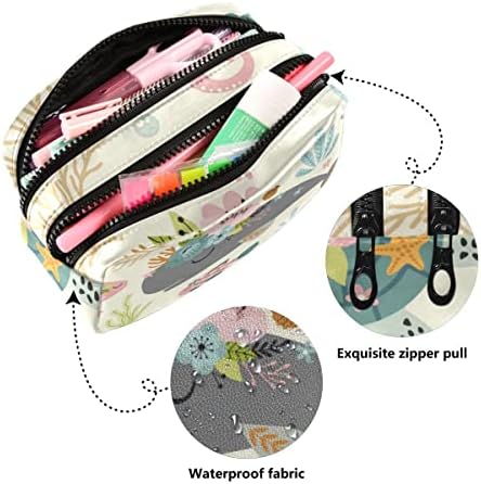 Caixa de lápis florais de cavalo de baleia de tartaruga de desenho animado Glrapon, bolsa de lápis de grande capacidade, bolsa