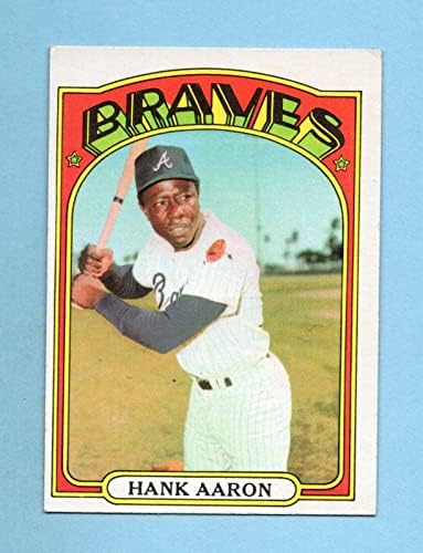 1972 TOPPS 299 Hank Aaron Atlanta Braves Baseball Card Ex - Ex+ - Cartões de beisebol Slabbed