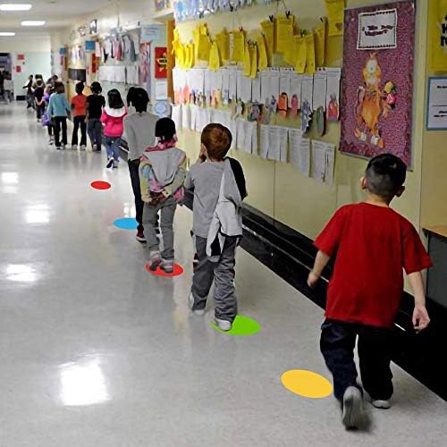 Crewboutique Pontos de sala de aula multicoloridos adesivos para linha, 24 pacotes de pontos redondos de vinil de 6 polegadas de 6 polegadas para professores de pré -escola e jardim de infância do jardim de infância