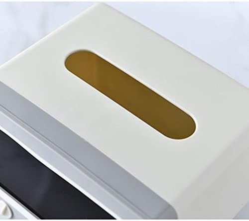 LLly Tissue Box Desktop Paper Dispenser Dispenser Storage Napkin Case Organizer com suporte para celular