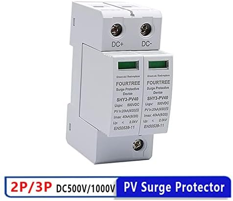 Protetor de surto PV ANZOAT 2P 500VDC 3P 1000VDC Dispositivo SPD Sistema doméstico Sistema solar Sistema de energia Combinador Caixa a laser marcação