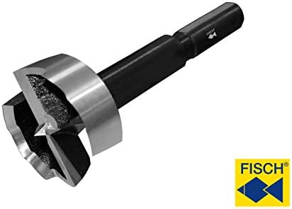 FISCH FSA-365860 Black Shark Forstner Drill Bit 1-7/8 Diâmetro Aço forjado de alta qualidade feito na Áustria