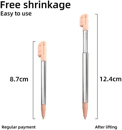 Caneta de caneta DS Lite, caneta de substituição retrátil de metal compatível com Nintendo ds lite, 4in1 combo touch styli caneta conjunto multi color para nsl