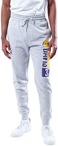 Ultra Game NBA Men's Active Fleece Joggers Sortpants - Disponível em vários jogadores