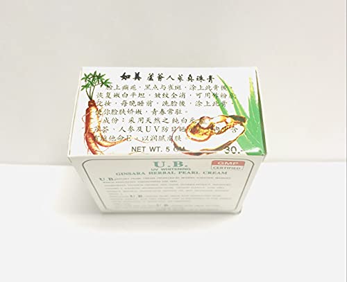 U.B. UV Ginseng Ginsara Herbal Pearl Cream mais vitamina E & B3