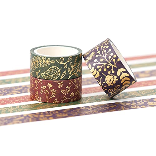 Yubbaex Gold Veias Washi Fita linda fita adesiva de folha Decorativa para artes, artesanato DIY, materiais de periódicos,