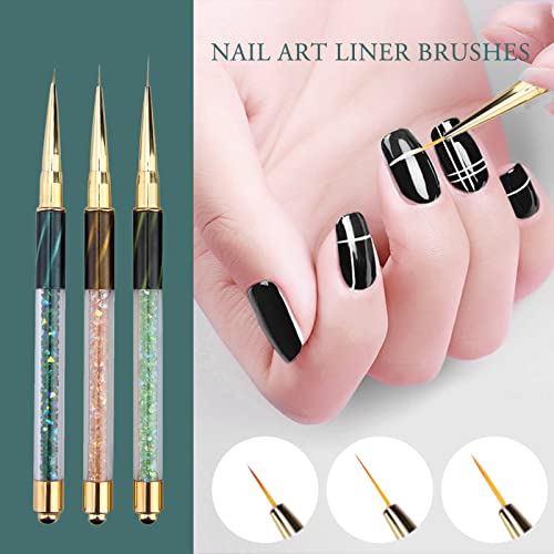 Escovas de arte unhas pincel gel acrílico esmalte UV pincel fino Profissional French Tip Projeto Brushes Detalhes caneta
