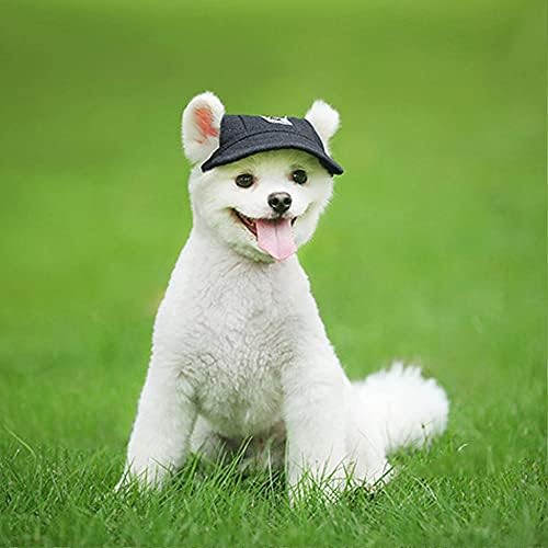 Leconpet Baseball Caps Chapéus com alça de pescoço orifícios confortáveis ​​e confortáveis ​​para pequenos cães médios e grandes
