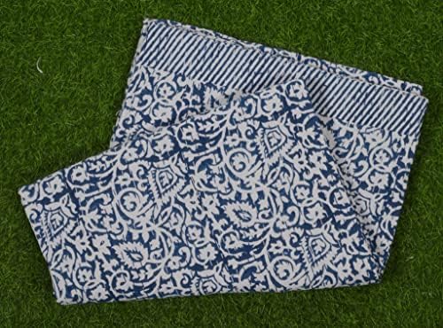 V Vedante Designs Indian Block Prind Kantha Quilt, capa da cama de algodão Kantha, colcha de Kantha, colcha gêmea/rainha