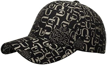 Homens homens esportivo letra impressão de beia respirável Cap hip -hop chapéu de sol chapéu de beisebol para mulheres moda